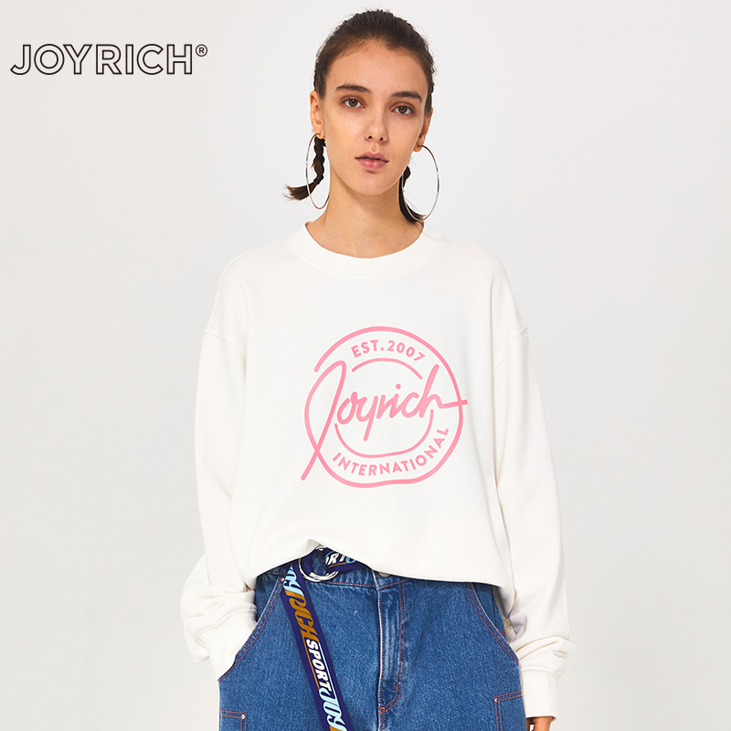 JOYRICH popular LOGO men and women fashion long sleeves round collar LOGO loose sweaters