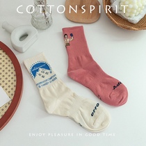 棉花精神 雪山大力士棉质中长筒街头男女情侣运动滑板潮流袜子ins