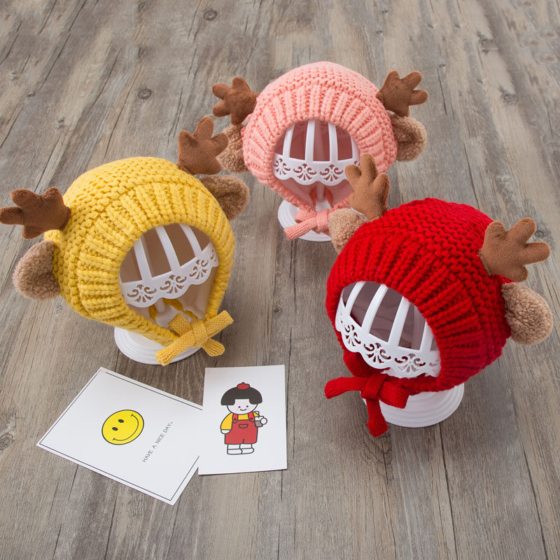 Baby Hat Autumn Winter Cute Super Cute Hair Line Hat Men's Ear Hat Baby Hat Baby Baby Hat Infant Newborn Baby 