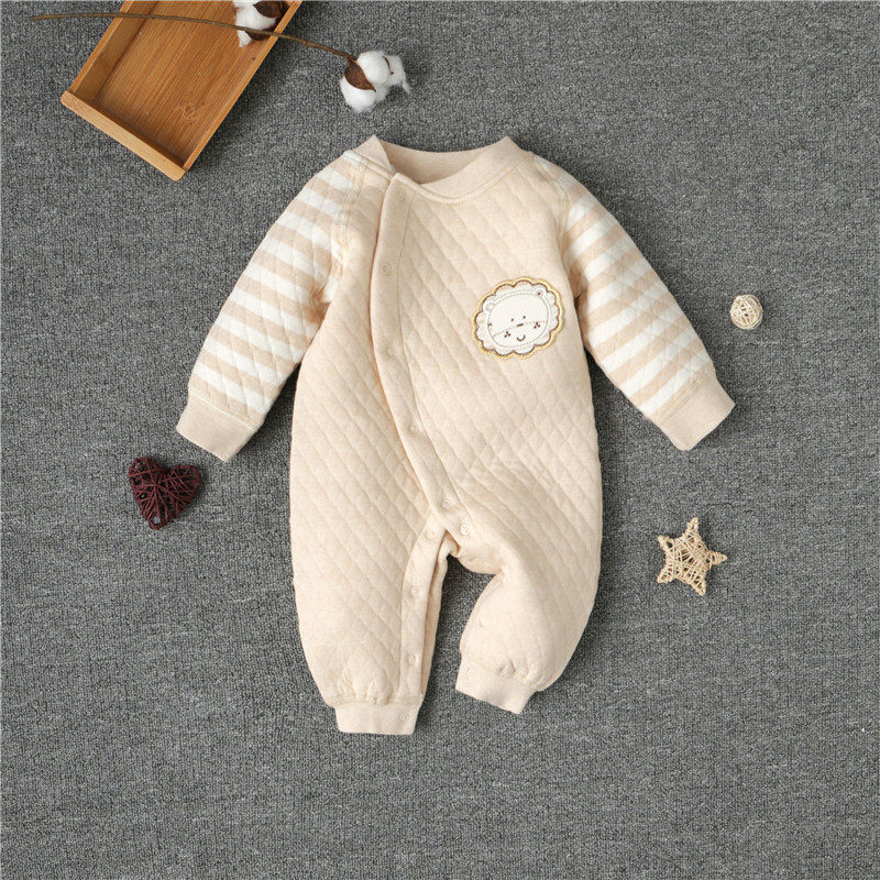 Baby Autumn and Winter Warm and Clothing Clothes Pure Cotton Newborn Monk Bone-free Born Hardware
