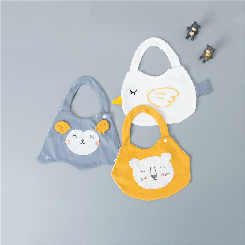 Newborn cotton products baby small bib anti-dirty waterproof washable saliva towel baby cute anti-spitting milk bib