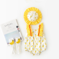  Baby girl bag fart clothes summer summer clothes thin suspenders triangle romper climbing clothes Princess one-piece baby girl clothes