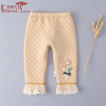 Female baby pants 0 spring autumn and winter-female baby leggings outer pants 1 cotton 2 female treasure warm pants
