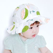  Baby hat spring and summer sun hat Spring and autumn thin fisherman hat cute male super cute female baby sun hat sunscreen