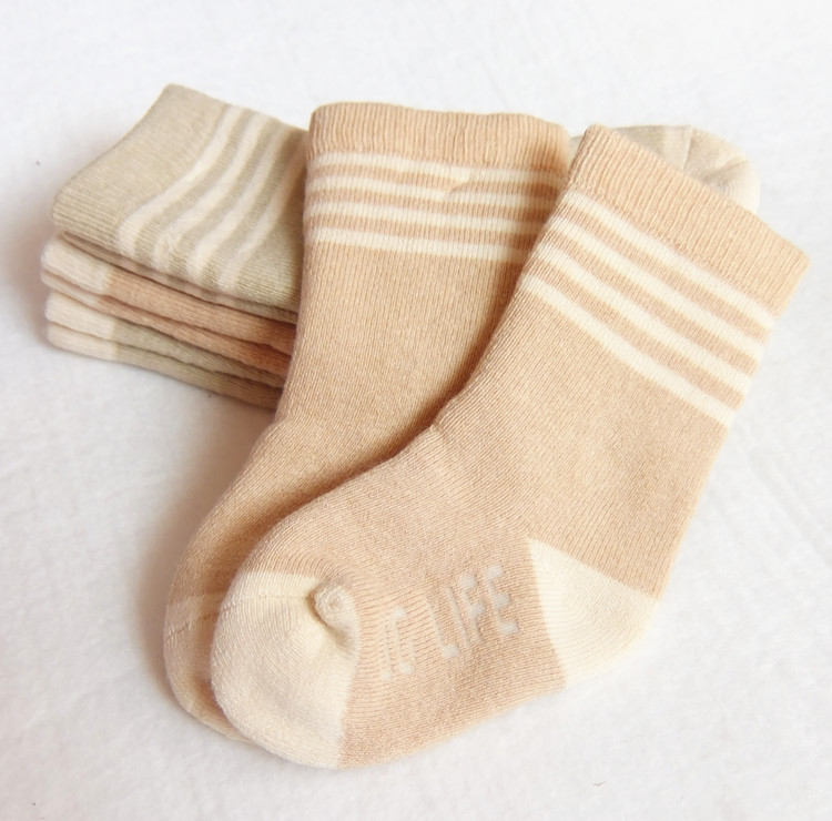 Vớ cotton cho bé sơ sinh 0 mùa thu đông - Phần dày 12 cho bé 3 vớ dài ống để giữ ấm 6 tháng rưỡi cotton tất bé trai