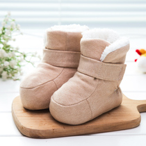 Newborn baby small boots winter thick winter shoes baby shoes do not fall warm cotton shoes soft bottom long tube