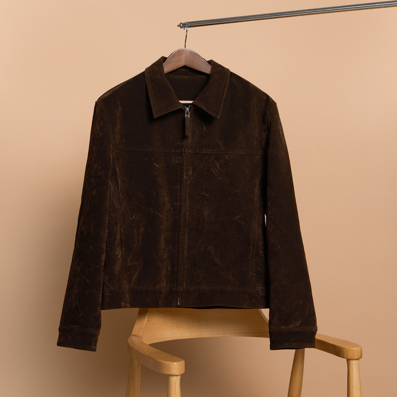 Dongjie Suede Barn Style Coffee Color Melard Jacket Men's Autumn American Retro Cleanfit Regular Shoulder Jacket Dongjie Suede Barn Style Coffee Color Melard Jacket Men's Autumn American Retro Cleanfit Regular Shoulder Jacket