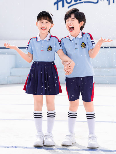 Klassenuniformen für Grundschüler der ersten Klasse, Sommeranzüge, Kindergartenuniformen, Sommerkleidung, kurzärmelige Klassenuniformen für Kinder, Schuluniformen, Sportbekleidung