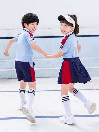 Klassenuniformen für Grundschüler der ersten Klasse, Sommeranzüge, Kindergartenuniformen, Sommerkleidung, kurzärmelige Klassenuniformen für Kinder, Schuluniformen, Sportbekleidung