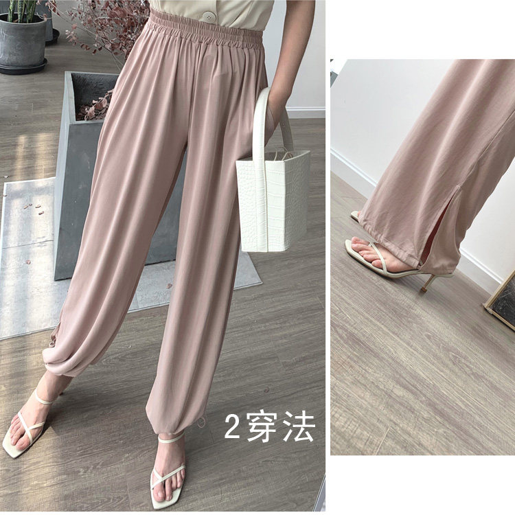 LAMBO exclusive@t) thin like clouds foot 2 wear leg long lamp broad leg pants