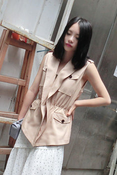 LAMBO exclusive ) pocket waist design for industrial wind vest