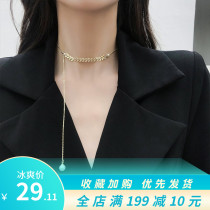 Net red decorative necklace female niche design sense choker 2020 New ins tide cold wind Japanese and Korean temperament