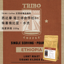 TRIBO Ethiopia imported Arabica shallow baking concentrated American boutique black coffee beans 225g