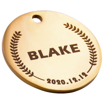 Dog tag engraving positioning QR code anti-lost tag Teddy pet code dog tag bell cat tag dog ID card identity tag customization