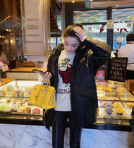 Rubbit 2020 winter light luxury imported lambskin super warm temperament age reduction in long down jacket