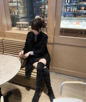 Rabbit vip store winter new high - end temperament double - sided cashmere coat female long - term coat