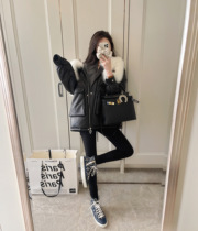 RUBBIT 2021 Winter New Finnish high - end white fox fur feather jacket