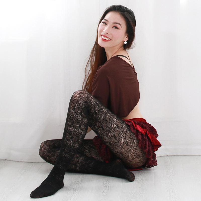 Xizi family belly dance practice suit spring and summer new inner tie inner trousers hollow lace dance step socks sexy