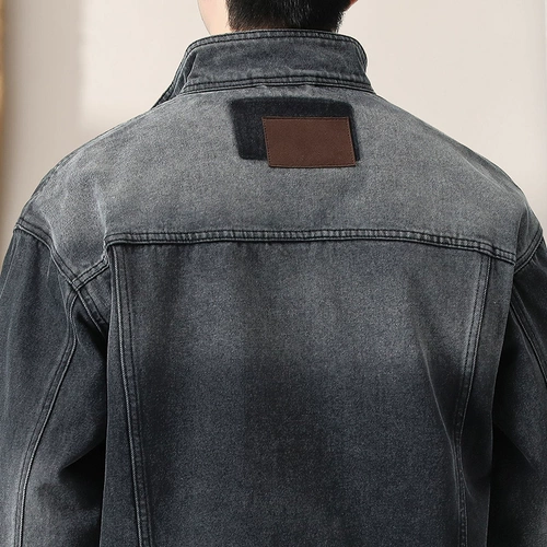 Джинсовая куртка, короткое мужское термобелье для отдыха, изысканный стиль, подходит для подростков, осенняя, оверсайз