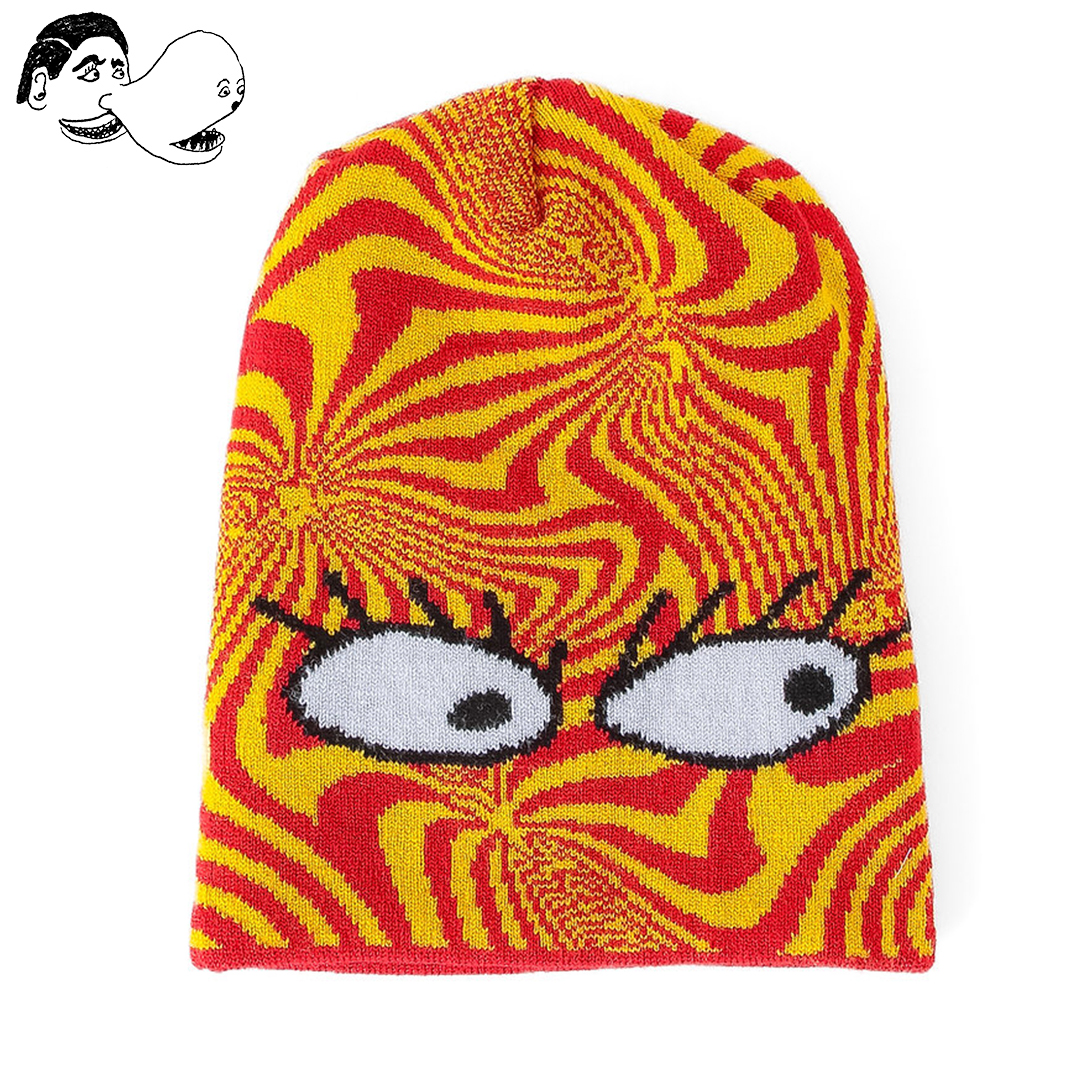 (spot) postpost Official Agent Ed Curtis Orange Yellow Striped Knit Cap-Taobao