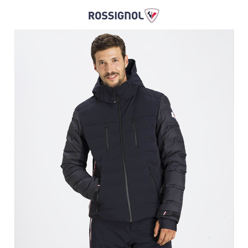 ROSSIGNOL Golden Rooster Luciano men's double board ski suit jacket 22 new windproof and warm even hat jacket