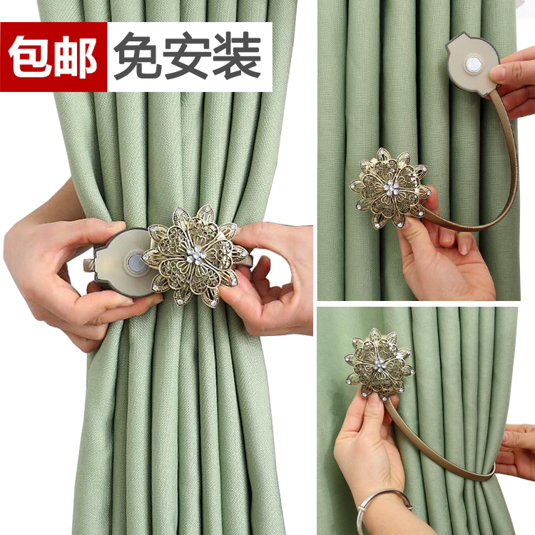 Magnet Curtain Buckle Lacing Strap Binding Rope Ornament Creativity Brief modern pair of strap Ribbon Eu Style