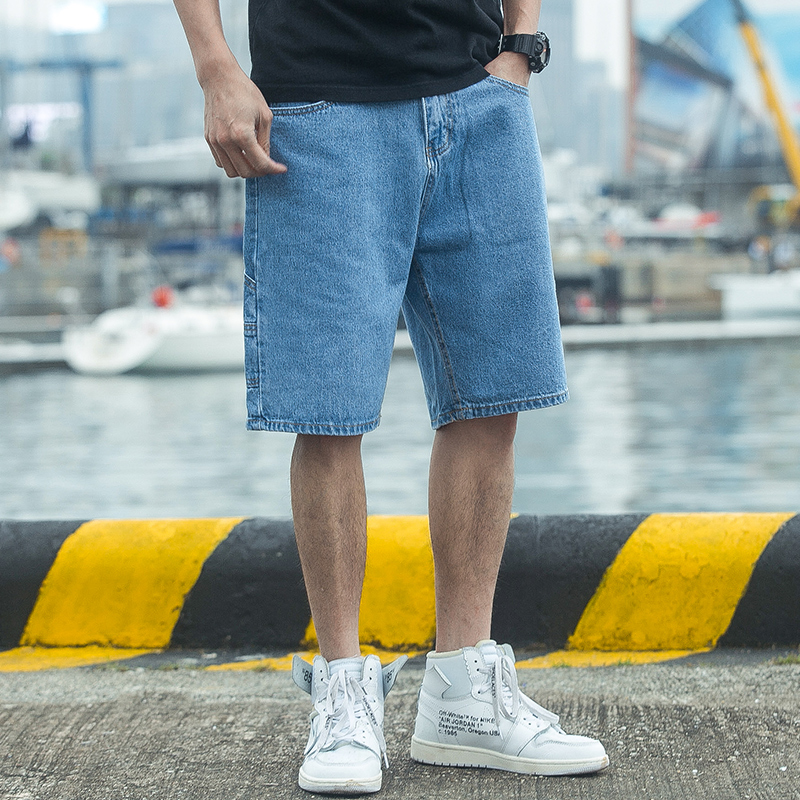 Workwear quần short nam mùa hè mới bông 100 thiết lập một đa túi năm điểm quần xu hướng Hồng Kông gió quần đẹp trai.