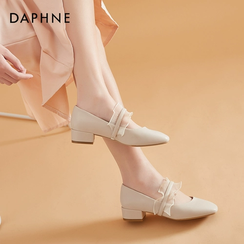 Бабушка Дафна обувь женская мелкая рта 2020 Новый волшебный ветер средний каблук.
