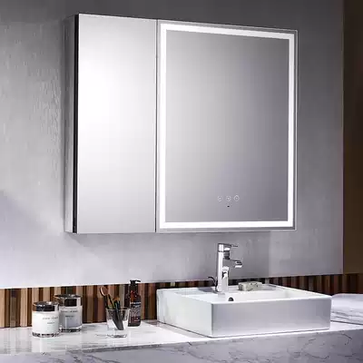 Kohler Yueming bathroom wall-mounted powder room with lamp mirror cabinet Freshen up makeup mirror anti-fog mirror 24659