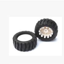 N20 metal motor wheel 43MM diameter tasteless MINI car rubber wheel black and white wheel