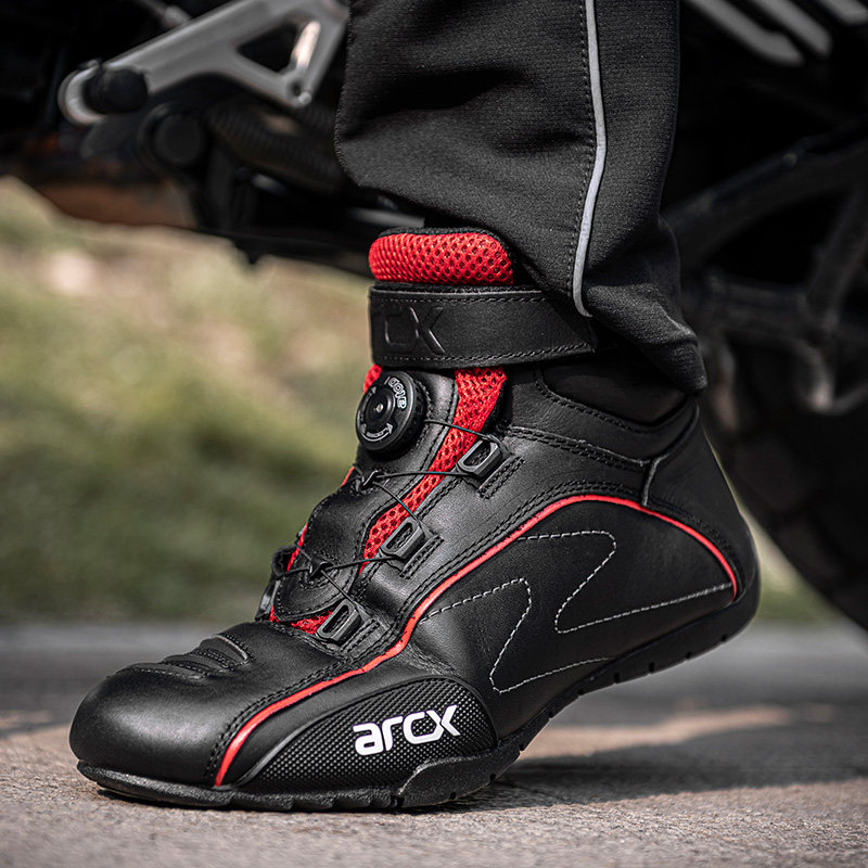 arcx Jacoese Locomotive Riding Shoes Riding Boots Male Locomotive Racing Tension Off-road Boots Spring Autumn Bull Leather Breathable