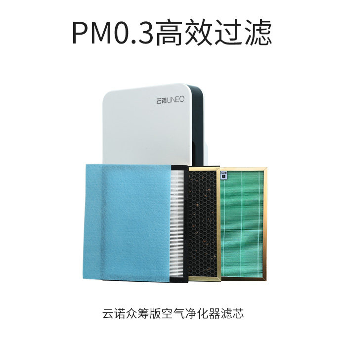 Yunnuo air purifier filter (Jingdong crowdfunding version) activated carbon HEPA high-efficiency filter element adsorbs particulate matter