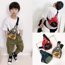  Childrens messenger bag Boys  satchel dinosaur waist bag baby bag childrens shoulder bag Korean fashion coin bag trend