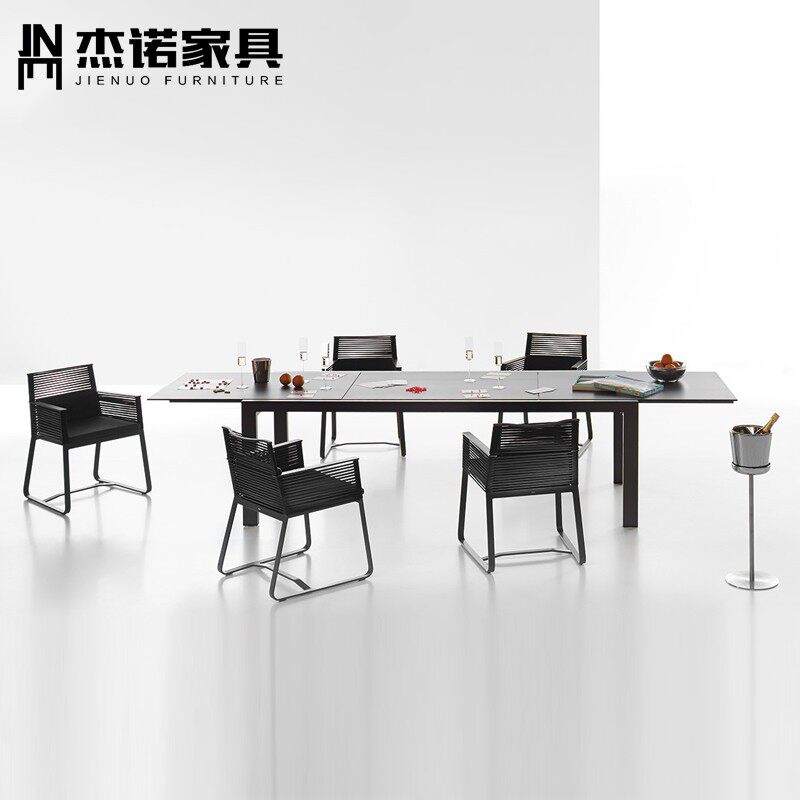 Patio table and chairs Three sets of outdoor vines Waterproof Casual Nordic Dining Table Chairs Combined Villa Garden Outdoor Furniture-Taobao