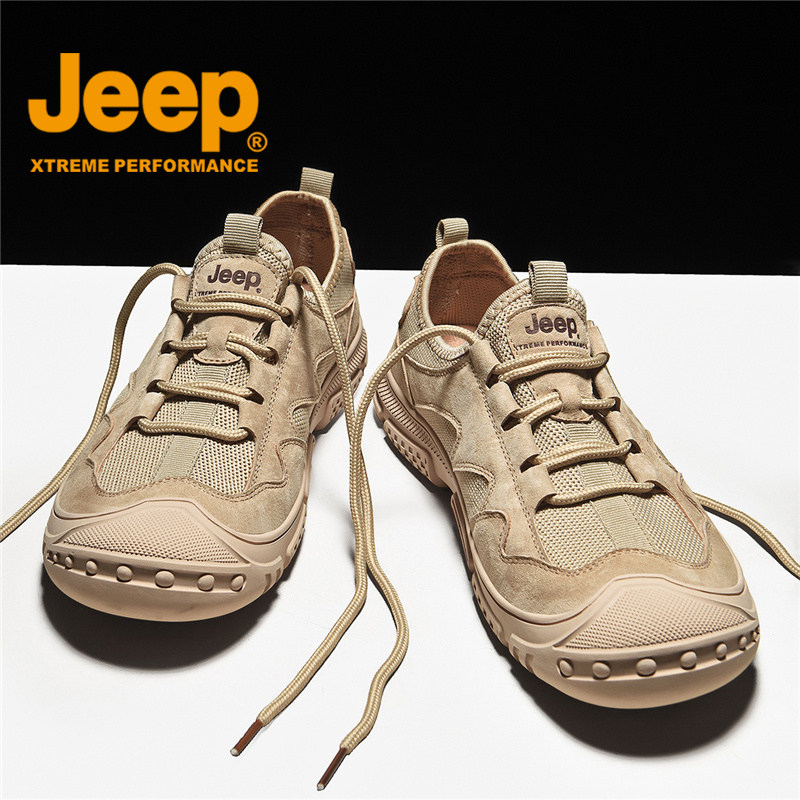 JEEP Gip Men Shoes 2022 Summer Tide New Outdoor Climbing Casual Bag Shoes Comfort breathable Sport web face Shoe