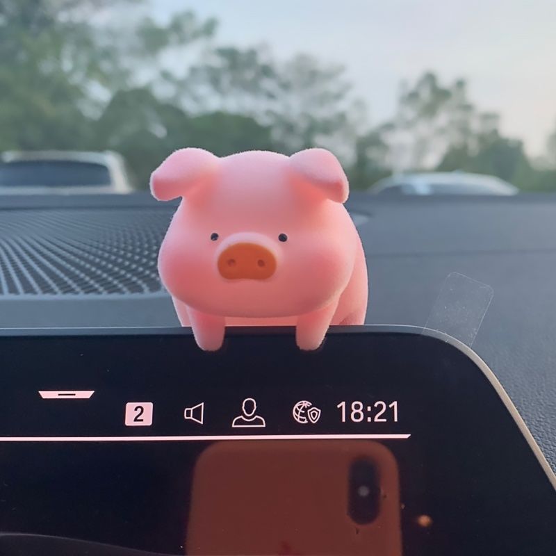 On-board Cute Little Pink Pig Middle Control Bench Car Pendulum Girl's In-car Adornment Plush Pig Pig Without Mark Fix
