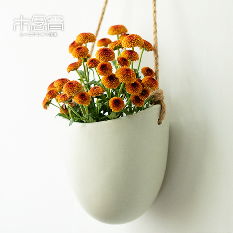 Wall-mounted flower pots free of punching wall hanging wall flower hanging wall hydroponic green plant hanging pots home decoration simple - Taobao