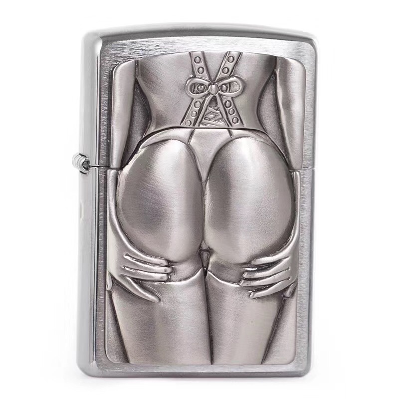 Zippo Zippo windproof lighter European version sticker hips are stocked girl