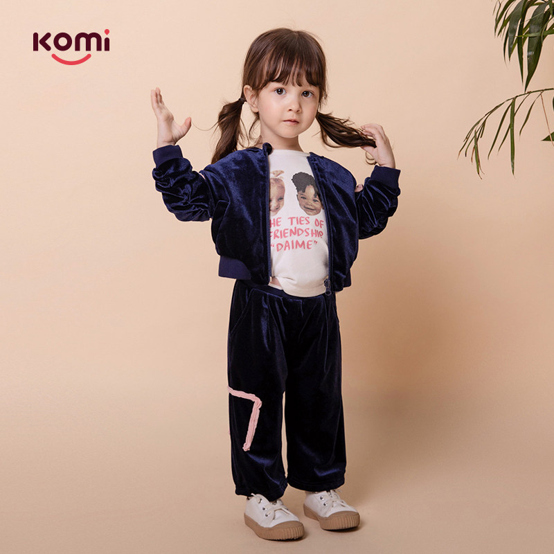 Children's suits, women's western style, spring and autumn children's clothing, autumn clothing, new baby sportswear, casual girls' two-piece trendy clothing