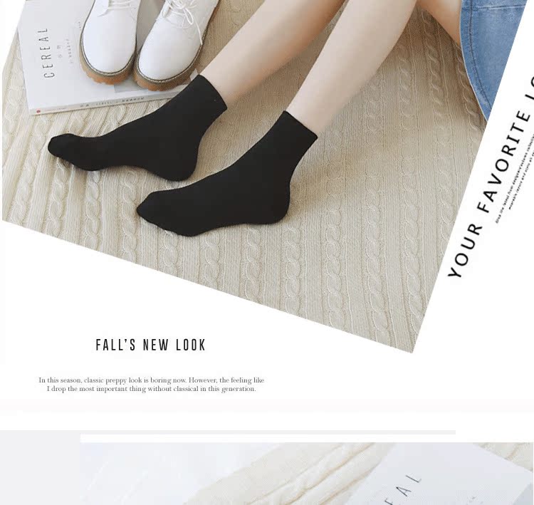 Vớ nữ vớ nông mùa hè trắng mỏng phần trong vớ đen đại học gió rắn màu cotton vớ thấp eo nữ vớ - Bít tất nữ vớ nam