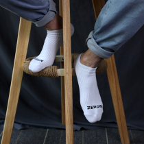 Zoyin original cotton mens elastic shallow thin cotton socks black and white deodorant summer short boat socks sports socks