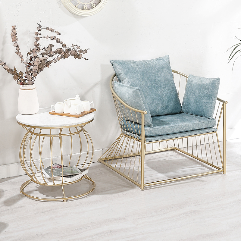 Sofa chair Nordic style ins simple modern light luxury combination living room leisure net red coffee table small apartment single chair