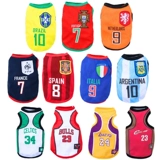 Кубка мира Джерси одежда для собак лето тонкая домашняя кошка Тедди Барги Корки Корки щенк