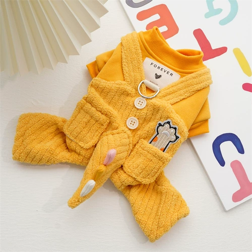 Собака четырехдушная одежда осень и зимний домашний кошка Тедди Берби красота маленькие щенки сгущенные и теплые могут быть тяжками