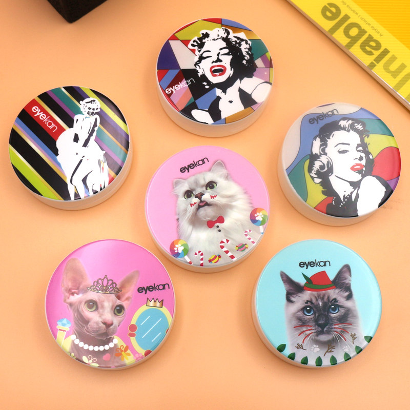 eyekan invisible myopia glasses box hip-hop Marilyn Monroe portable companion box double box color contact box