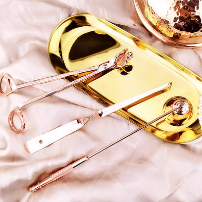 Aromatherapy candles, candle extinguishing tool set, firearm three-piece set, candle wick, scissors, hook, bell, extended lighter