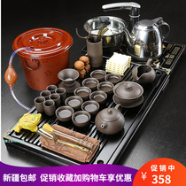Tibet tea set suit for home whole tea tray teapot teacup tea cup burning water tea table purple sand tea set utilitt tea furniture