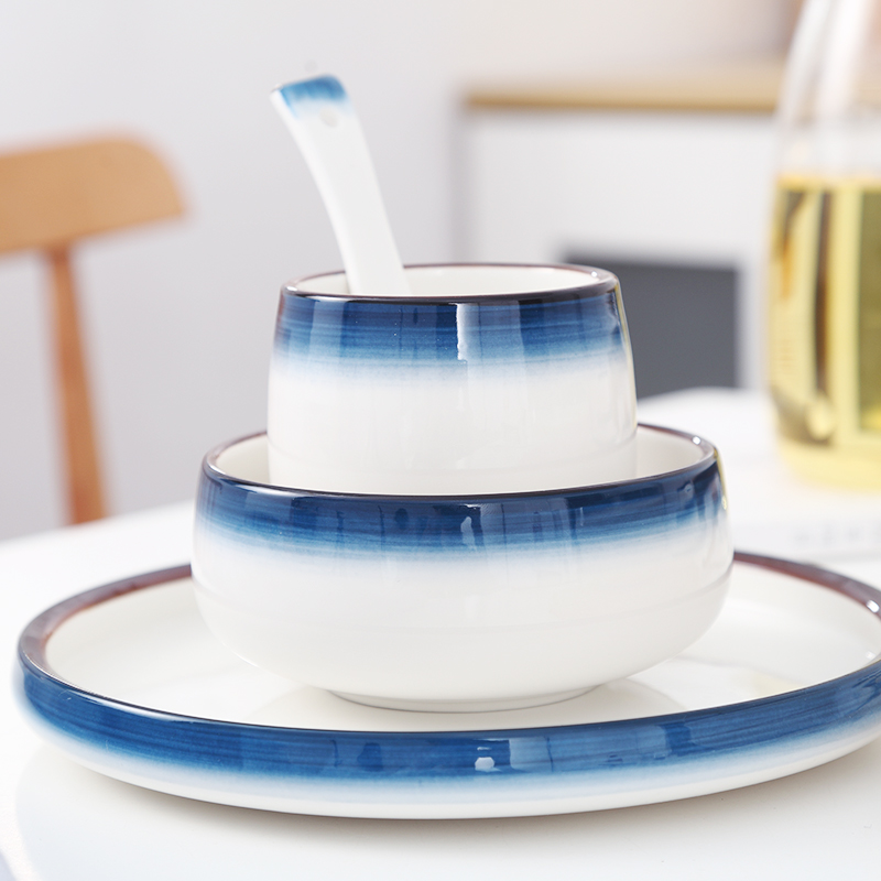 Hotel supplies tableware table set four-piece set Chinese Japanese restaurant creative high-end dining room one person food set