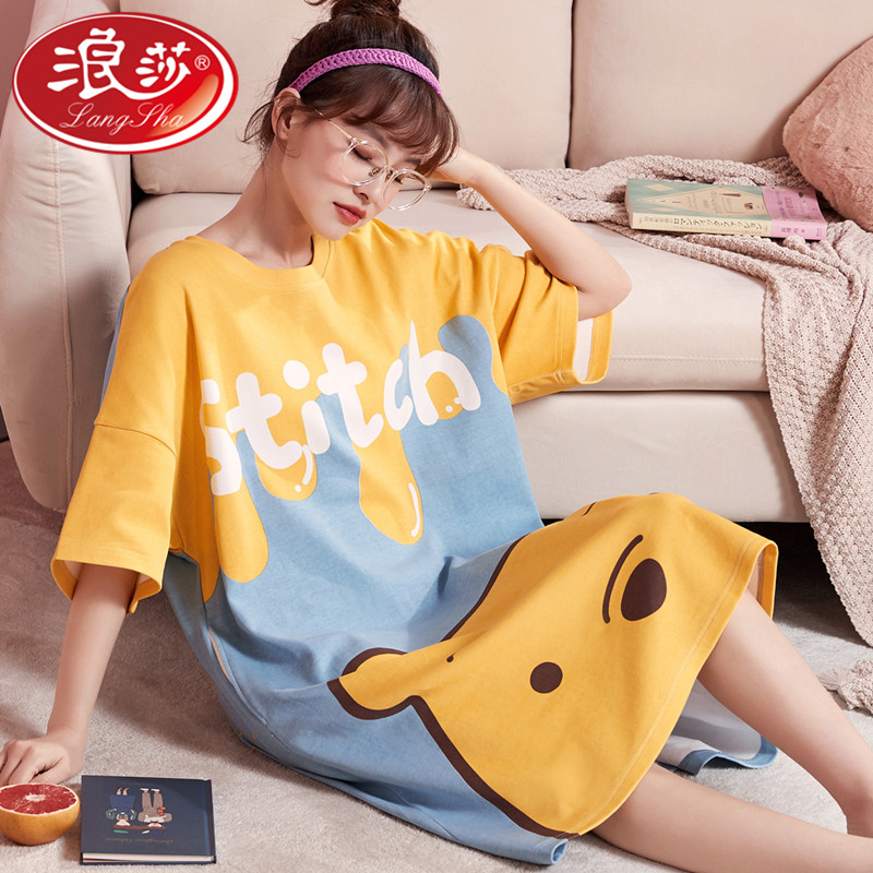 Surina 2022 New Sleeping Dress Women's Summer Pure Cotton Thin home Cuts women's summer cute pyjamas women's dress