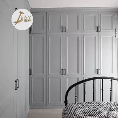 Six carpenters Jianou whole house custom wardrobe bedroom wardrobe custom walk-in wardrobe cloakroom swing door